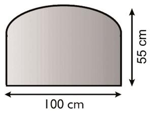 Sklo pod kamna 1000x550x6 mm půloblouk