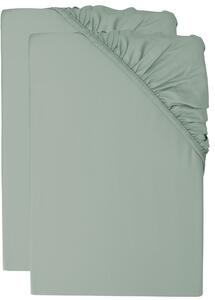 Livarno® Sada napínacích prostěradel z bambusové viskózy Premium, 90-100 x 200 cm, 2dílná, zelená (800013494)