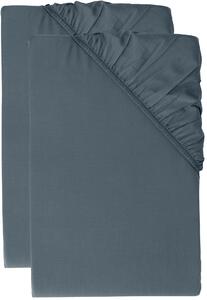 Livarno® Sada napínacích prostěradel z bambusové viskózy Premium, 90-100 x 200 cm, 2dílná, tmavě modrá (800013496)