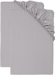 Livarno® Sada napínacích prostěradel z bambusové viskózy Premium, 90-100 x 200 cm, 2dílná, šedá (800013495)