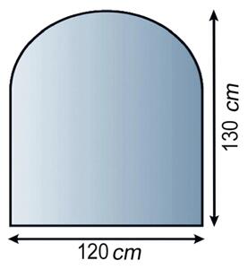 Sklo pod kamna 1300x1200x8 mm půloblouk