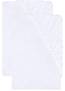 Livarno® Sada žerzejových napínacích prostěradel, 90-100 x 200 cm, 2dílná, bílá (800013558)