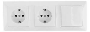 Aigostar - SADA 2x Zásuvka se spínačem 2x16A/250V SCHUKO