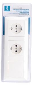 Aigostar - SADA 2x Zásuvka domovní se spínačem 2x16A/250V SCHUKO