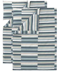 Livarno® Sada ložního povlečení z mikrovláknitého saténu, 140 x 200 cm, 70 x 90 cm, 2dílná, pruhy (800013556)