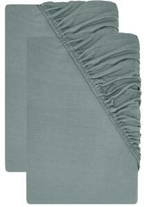 Livarno® Sada žerzejových napínacích prostěradel, 90-100 x 200 cm, 2dílná, zelená (800013557)