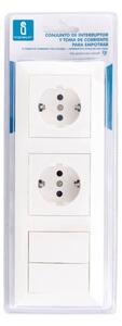Aigostar - SADA 2x Zásuvka se spínačem 2x16A/250V SCHUKO