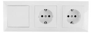 Aigostar - SADA 2x Zásuvka domovní se spínačem 2x16A/250V SCHUKO