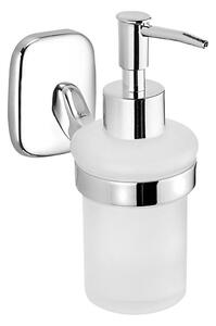 Aqualine - Nástěnný dávkovač mýdla RUMBA 160 ml mléčné sklo/lesklý chrom