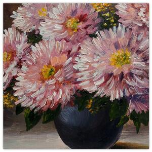 Obraz - Olejomalba, Květiny ve váze (30x30 cm)