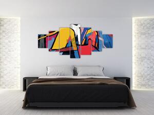 Obraz - Abstrakce mužů (210x100 cm)