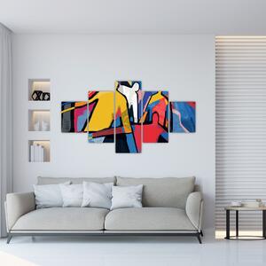 Obraz - Abstrakce mužů (125x70 cm)