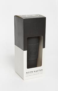 Pohár na pití s brčkem, 625 ml, Neon Kactus, černý