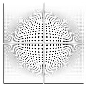 Obraz na plátně - Abstraktní geometrická sfera - čtverec 3218E (60x60 cm)