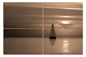 Obraz na plátně - Loď při západu slunce 1247FE (150x100 cm)