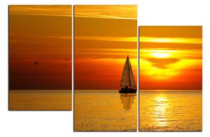 Obraz na plátně - Loď při západu slunce 1247D (90x60 cm)