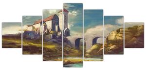 Obraz - Středověký hrad (210x100 cm)