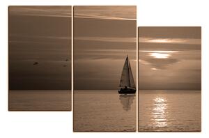 Obraz na plátně - Loď při západu slunce 1247FD (150x100 cm)