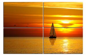 Obraz na plátně - Loď při západu slunce 1247E (90x60 cm)
