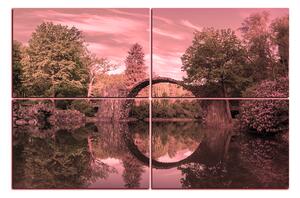 Obraz na plátně - Most v parku v Kromlau 1246VE (150x100 cm)