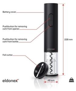 ELDONEX EWO-2100-BK - Elektrický otvírák na víno 4xAA černá