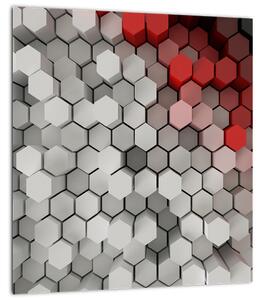 Obraz - 3D hexagony (30x30 cm)