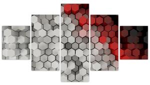 Obraz - 3D hexagony (125x70 cm)