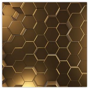 Obraz - Zlaté hexagony (30x30 cm)