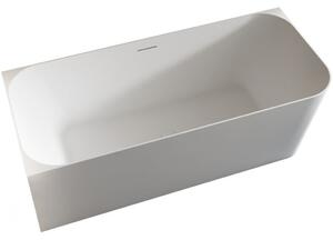 CERANO - Volně stojící akrylátová vana Brilante, levá - bílá lesklá - 170x75 cm