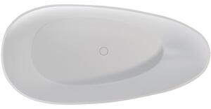 CERANO - Volně stojící vana z litého mramoru Aura - bílá matná - 180x90 cm