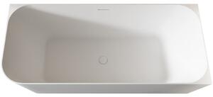 CERANO - Volně stojící akrylátová vana Brilante, pravá - bílá lesklá - 170x75 cm