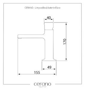CERANO - Umyvadlová stojánková baterie Elara - nízká - černá matná