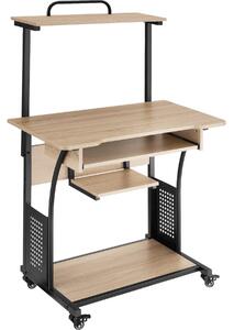 Tectake Psací stůl Fife 80x65,5x130,5cm - Industrial světlé dřevo, dub Sonoma