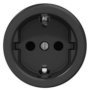 Kliklap - Retro zásuvka domovní bez rámečku SCHUKO 230V/16A černá
