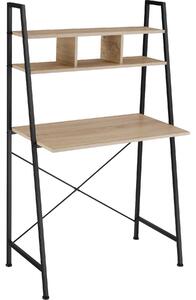 Tectake Psací stůl Exeter 85,5x46,5x140cm - Industrial světlé dřevo, dub Sonoma