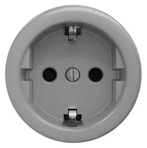 Kliklap - Retro zásuvka domovní bez rámečku SCHUKO 230V/16A šedá