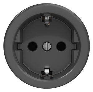 Kliklap - Retro zásuvka domovní bez rámečku SCHUKO 230V/16A antracit