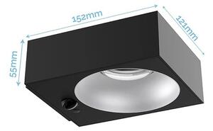 Viking - LED Stm. solární nástěnné svítidlo se senzorem LED/2W/3,7V IP65 4000K