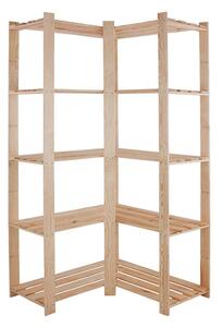 ATMOWOOD Dřevěný rohový regál 170 x 85 x 85 cm