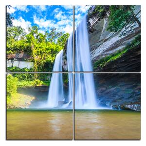 Obraz na plátně - Huai Luang vodopád - čtverec 3228E (60x60 cm)
