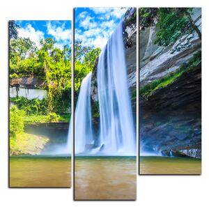 Obraz na plátně - Huai Luang vodopád - čtverec 3228C (75x75 cm)