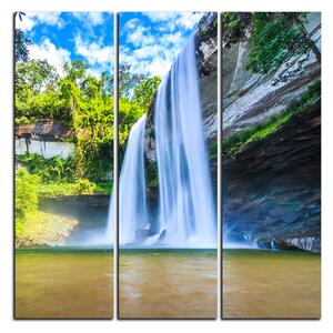 Obraz na plátně - Huai Luang vodopád - čtverec 3228B (75x75 cm)