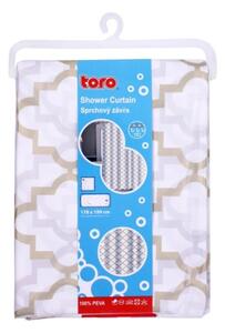Sprchový závěs TORO EASY 178x199 cm bílá/žlutá