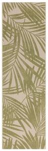 Zelený koberec Granton Green Palm Rozměry: 66x240 cm
