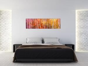 Obraz barevného lesa (170x50 cm)