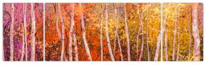 Obraz barevného lesa (170x50 cm)