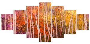 Obraz barevného lesa (210x100 cm)
