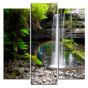 Obraz na plátně - Přírodní vodopád - čtverec 3229C (75x75 cm)