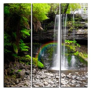Obraz na plátně - Přírodní vodopád - čtverec 3229B (75x75 cm)