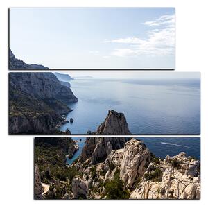 Obraz na plátně - Majestátní krajina s klidným mořem - čtverec 3233D (75x75 cm)